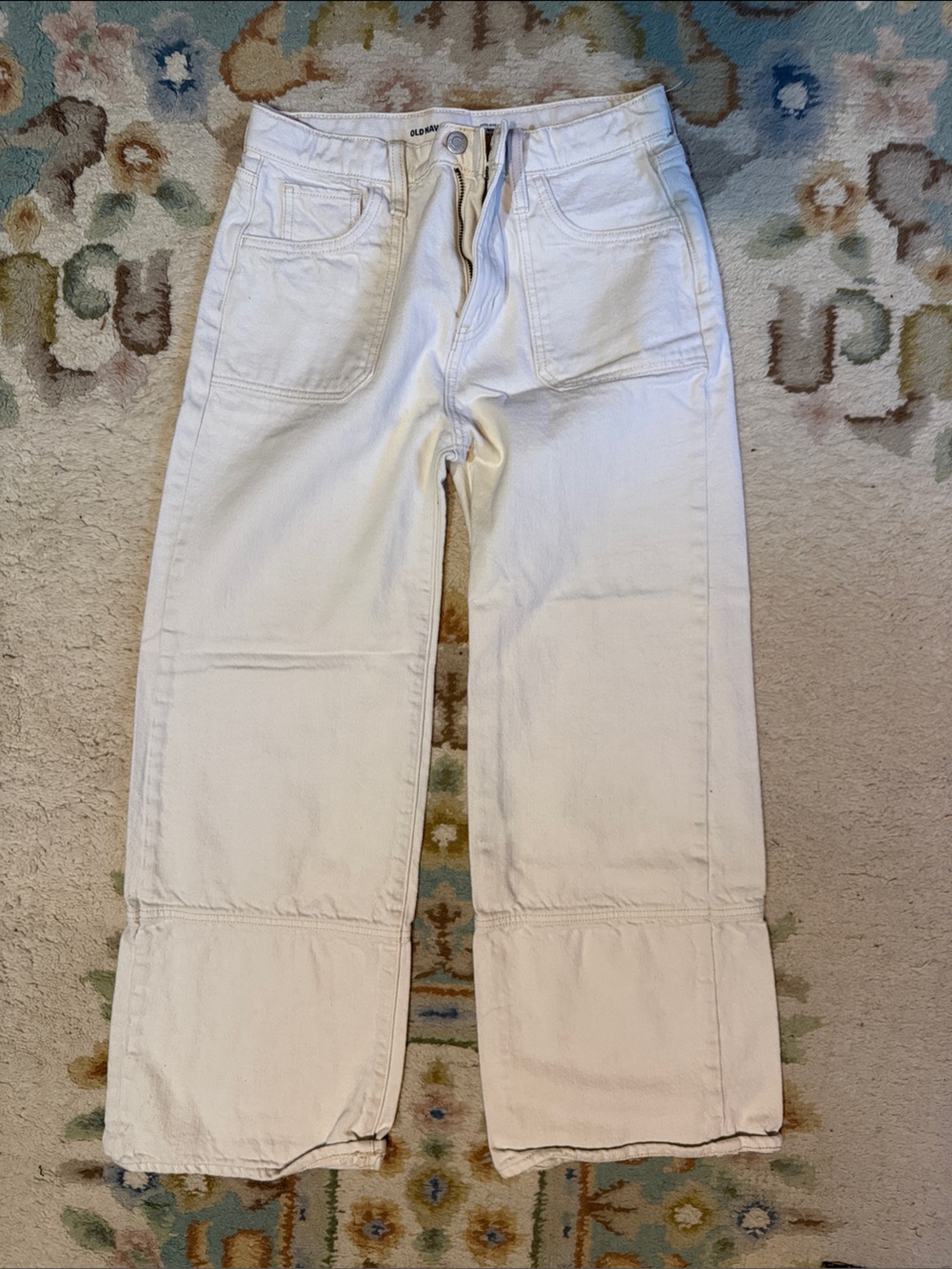 Kids’ Old Navy Cream Straight-Leg Jeans